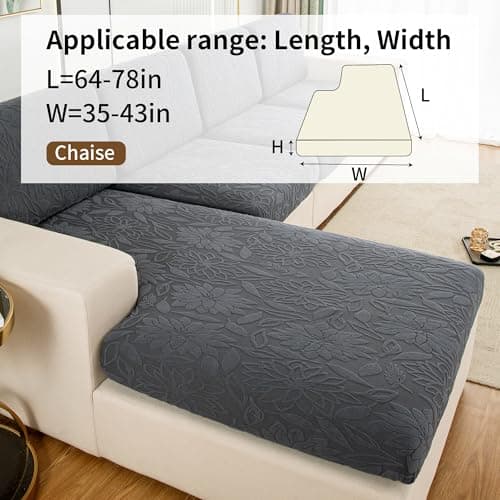 UWWGKK Modular Sofa Cover Sectional Couch Slipcovers for Dogs Pet Friendly - Thumbnail 5
