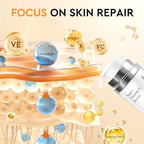 Super Vitamin C Serum For Women Over 70,Vitamin C Face Serum For Women Anti Aging Dark Spot Remover For Face Skin Care, Targets Age Spots, Wrinkles, Brightening, Pore Minimizer, Hydration 1.7fl Oz - Thumbnail 3