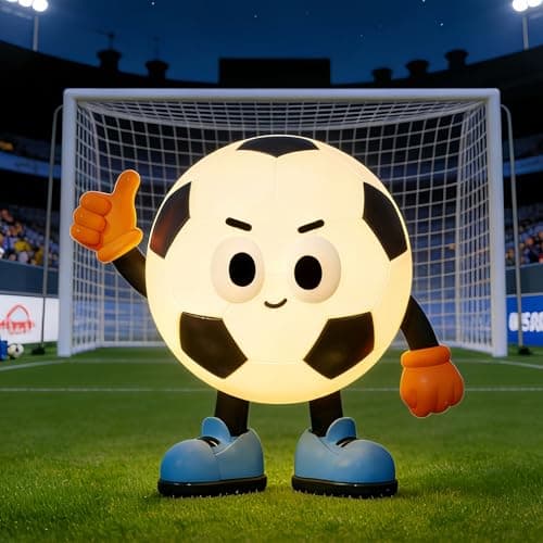 IYT Soccer Night Light for Kid,Silicone Football Lamp Rechargeable Dimmable Light Up Portable Nursery Decor Gifts for Boy Girls - Image 1