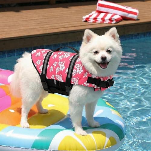 Doglay Dog Life Jacket with Rescue Handle, Dog Life Vest for Swimming Boating, Adjustable Reflective Puppy Swim Vest with Superior Buoyancy for Small Medium Large Dogs - Thumbnail 3