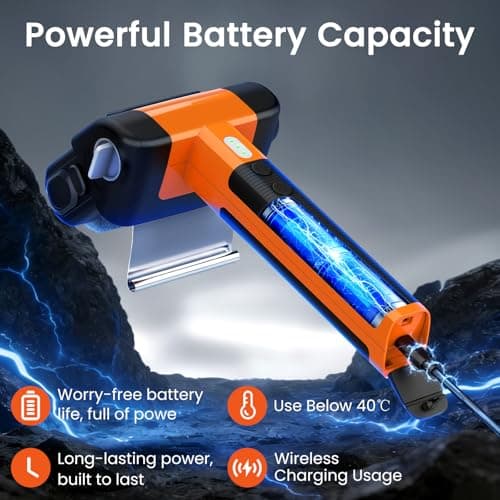 Electric Grill Brush, 950 RPM Cordless Electric BBQ Grill Cleaner with 4500mAh Battery, LED Light, 304 Stainless Steel Brush Head, No Preheating Grill, Heavy Duty Grill Clean Tool for Outdoor Grill - Thumbnail 5