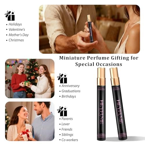 Pheromones Perfumes for Women Mini: Eau De Parfum Inspired By B-LACK O-Pium- Premium Amber Vanilla Sent Blend - Long Lasting Travel Size Pen Spray 0.41 fl for Female Made in USA - Thumbnail 6
