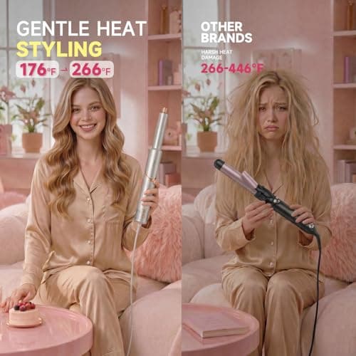 Ukliss 8 in 1 Hair Dryer Brush & Multi Hot Air Styler–Foldable 110,000 RPM Blow Dryer Brush Tool Set with Diffuser Auto-Wrap Curler for Fast Drying Curling Straightening Hair Daily Styling - Thumbnail 6