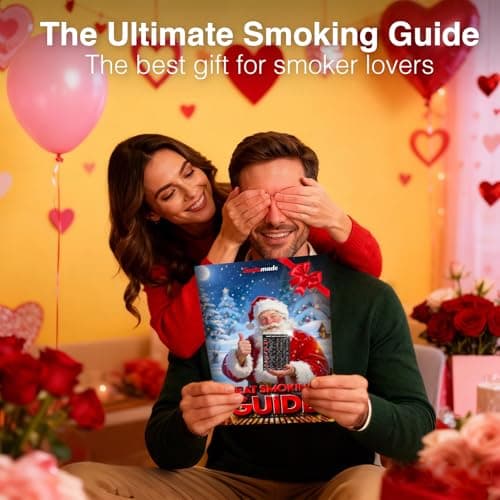 Meat Temperature BBQ Smoker Guide, Smoking Grill Accessories - Wood, Time, & Temp - Stocking Stuffers Christmas Grilling Gifts for Dad Husband Grandpa Men - Thumbnail 6