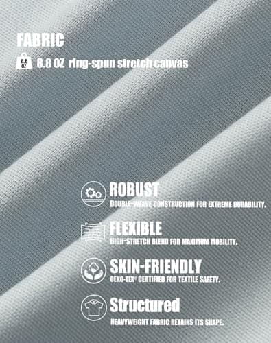 CHRONOLINE Men's Short Sleeve Button Up Shirt with Pocket Cotton Contrast Collar Spring Summer Outdoor Work Shirt for Men, Ice Blue, S - Thumbnail 6