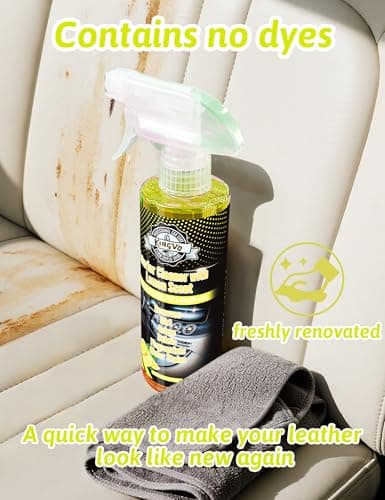 Kingvo Car Interior Cleaner, Interior Cleaner Carpet Dashboard Vinyl Sofa Leather Shiny Car Stuff Detailing Kit Cleaning Supplies,Lemon Scent - Thumbnail 2