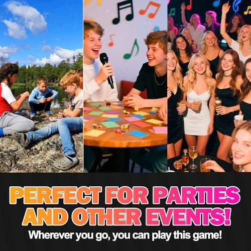 Mity rain Music Party Games - Fast-Paced Music Trivia Card Games for 2-10 Players | Fun Family Games & Adult Card Games with Lyrics ChallengePerfect for Game Night & Music Lovers! - Thumbnail 4