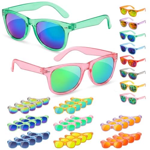Froman Kids Sunglasses Bulk - 32 Pack Party Favors for Boys Girls Ages 3-8, Neon Colors with UV 400 Protection, Birthday Goodie Bag Stuffers - Image 1