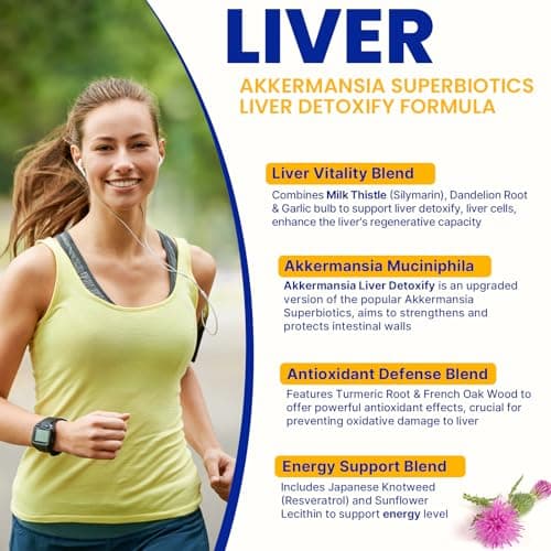 Liver Detoxify Repair & Cleanse, with Akkermansia & Milk Thistle, 60 Caps - Thumbnail 3