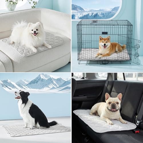 GASUR Cooling Mat for Dogs, Q-Max>0.5 Instant Temp Drop Dog Cooling Mats for Medium Dogs&Cats, Cooling Pad for Dog - Indoor Outdoor Travel Use, Snag Resistant，Machine Washable&Anti-Slip, 28"X22" Grey - Thumbnail 5