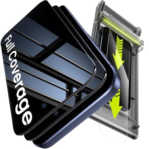 WSKEN for iPhone 17 Pro Privacy Screen Protector - 3D Full Coverage, 24° Anti Spy & Auto Installation Full Edge Coverage Case Friendly Fit Tempered Glass Screen Protector 17 Pro - Image 1