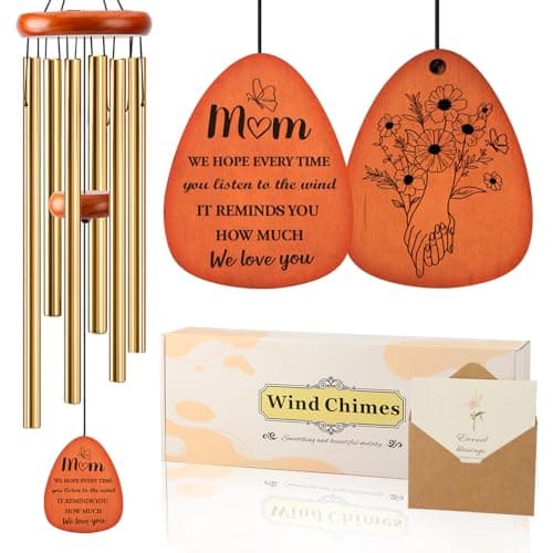 32" Wind Chimes Birthday Gifts for Mom from Daughter Son, Mom Birthday Gifts Mothers Day, Gold - Image 1