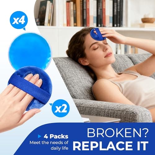DICEVER Reusable Round Soft Gel Cold Packs for Injuries, Toddler Ice Packs for Boo Boos, Small Cold Compress Ice Pack for Relieving Knee, Ankle, Tooth, Head Soreness, Muscle Strain, 4 Packs - Thumbnail 6