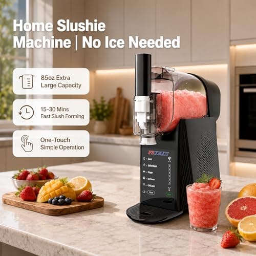 Slushy Maker Machine for Home 85oz, No Ice Needed Countertop with 5 Presets 24H Running, Auto-Clean, Frozen Margaritas, Cocktails, Frappés, Smoothies, Milkshakes Summer Parties Gifts - Thumbnail 2