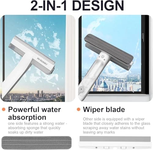 Squeegee Window Cleaner 2 in 1 Window Cleaning Tool Kit with Sewage Recycling Function, Window Washing Equipment for Indoor/Outdoor Window and Car Glass - Thumbnail 3