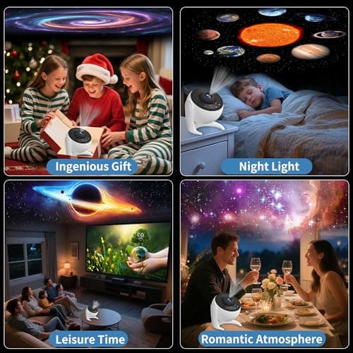 FlyLily Galaxy Projector for Bedroom, 13 in 1 Planetarium Star Projector with Solar System & Constellation, 360° Rotating Galaxy Light Projector, Space Night Light Projector for Kids Adults Gifts - Thumbnail 6
