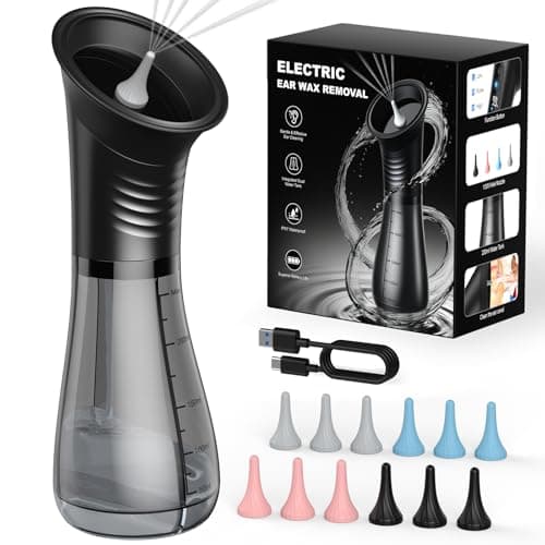 Ear Wax Removal, Electric Ear Cleaner with LED Display, FSA-HSA-Eligible, Ear Irrigation Kit with Dual Tank Includes 12 Tips, IPX7, Safe & Effective Cleaning for Adults & Kids, Easy to Use - Image 1