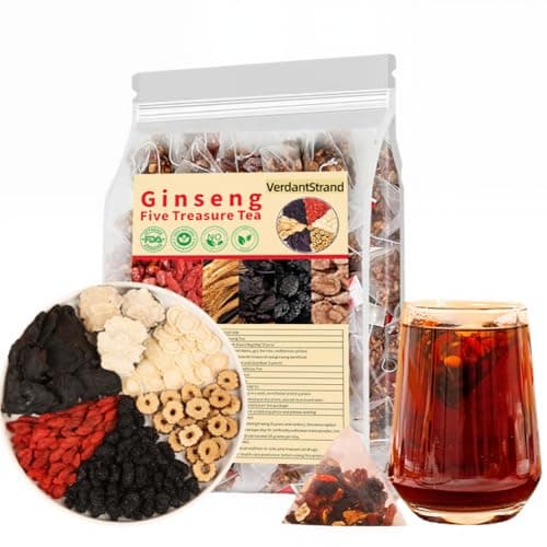 Kidney Tea Formula Ginseng Six Treasure Tea,Natural Chinese Herbal Kidney Cleanse Detox Teabag for Men and Women,(1 Pack/25 Bags) - Image 1