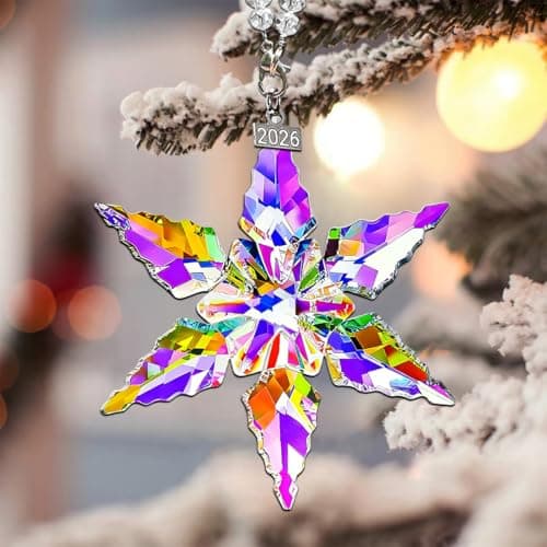 2026 Annual Christmas Ornaments, Crystal Star Ornaments for Christmas Tree - Thumbnail 2