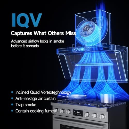 Arspura P1 Range Hood 36 inch Wall Mount Kitchen Vent Hood with IQV - Thumbnail 3
