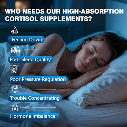 Bvlaue Cortisol Supplements for Women & Men - 15-in-1 Cortisol Reducer Manager Lower w/Ashwagandha,Magnesium,L-Theanine/Saffron Vitamin B6 & B12,60 Vegan CT for Stress Relief Sleep,Mood,Non-GMO - Thumbnail 5