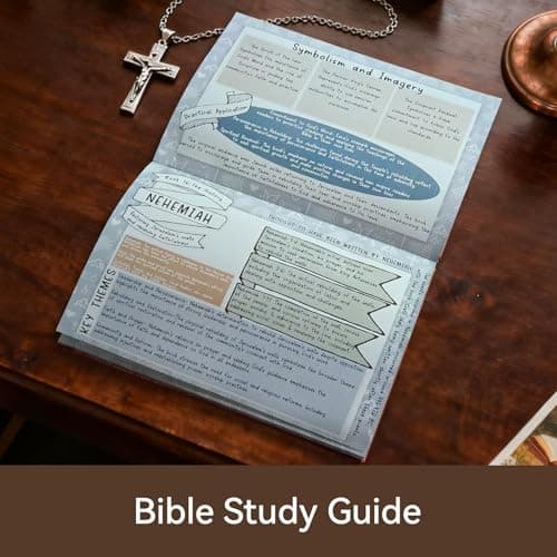 66 Page Bible Study Guide, Christian Notebook for Scripture Study with Guided Prompts, Bible Study Supplies & Bible Study Journal, Daily Devotionals, Enhanced Large Print(Supporting Elderly Readers) (Brown) - Thumbnail 6