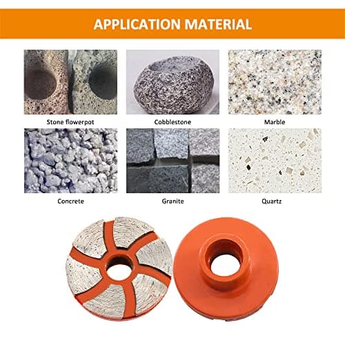 BGTEC Diamond Grinding Wheel 48mm for Polishing and Cleaning Stone flowerpots, Cobblestone, Marble,Concrete,and Thinset Removing, Angle Grinder,Cleaning Bottom, 2 pcs - Thumbnail 3