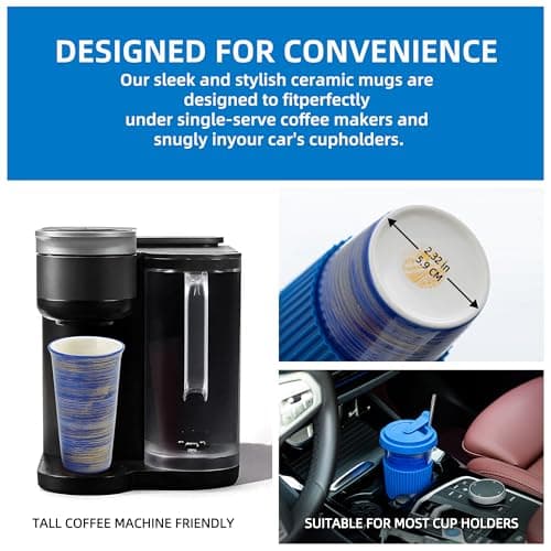 TIANNA VALLEY Ceramic Coffee Mug with Lid & Straw, 15oz Handmade Glazed Travel Mug, Microwave & Dishwasher Safe, Fits Most Car Cup Holders, Giftable Mug for Latte, Iced Coffee & Daily Warm Drinks - Thumbnail 6