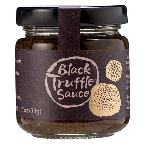 VIGOROUS MOUNTAINS Black Truffle Sauce - 3.17 oz Vegan Paste Pasta Pizza Seasoning in Extra Virgin Olive Oil - Image 1