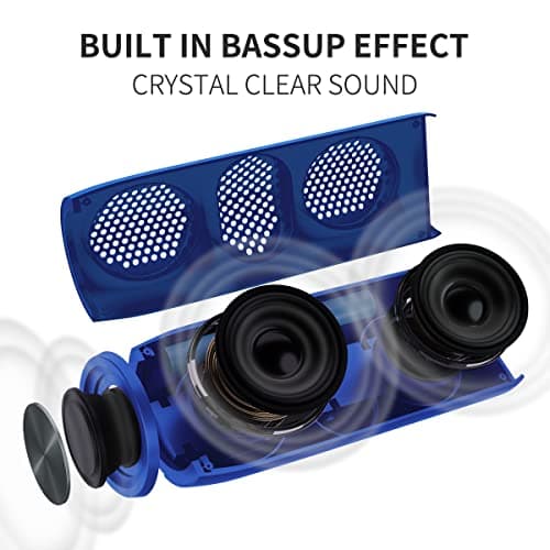 Musibaby Bluetooth Speaker, M88 Speakers,Dual Pairing, Bluetooth 5.3,Loud Stereo Sound,Booming Bass,30H Playtime for Home& Outdoor Party,Beach,Portable Speaker,Gifts(Blue) - Thumbnail 3