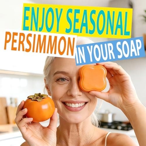 YAFUSIPE Persimmon Soap Bar for Body Odor Control, 7.06OZ/200G Natural Deodorant Bar Soap for Old People Smell, Moisturizing Body & Hand Soap for Men & Women - Thumbnail 5