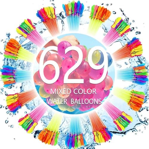 629 PCS Summer Fun Water Balloons for Kids Adults Quick Fill Water Balloons Set Summer Splash Party Easy Quick Fun Outdoor Backyard for Swimming Pool C11