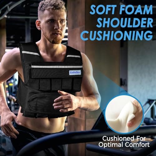 ExtreSpo Adjustable Weighted Vest for Men Women, 40lb Rucking Weight Vests Adjustable for Running, Training Workout, Jogging, Walking - Thumbnail 5