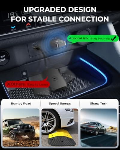 AuroraLink 2-in-1 Mini Wireless CarPlay Adapter for Apple iPhone, 2026 Upgraded Bluetooth Android Auto Dongle Convert Wired to Wireless, Plug & Play, USB & Type C for iOS 10+, Android 11+, 2016+ Cars - Thumbnail 3