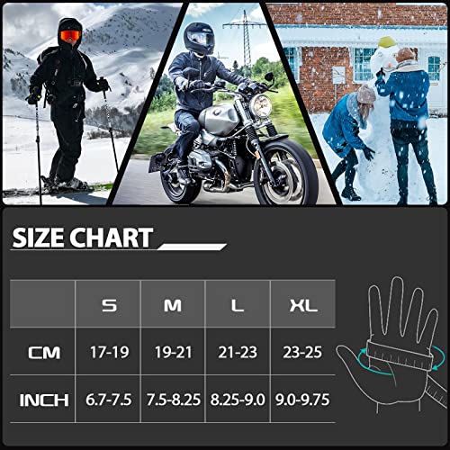 Cevapro Winter Thermal Gloves for Men Women, -20℉ Anti-Slip Waterproof Deerskin Suede Insulated Touchscreen Gloves. - Thumbnail 6