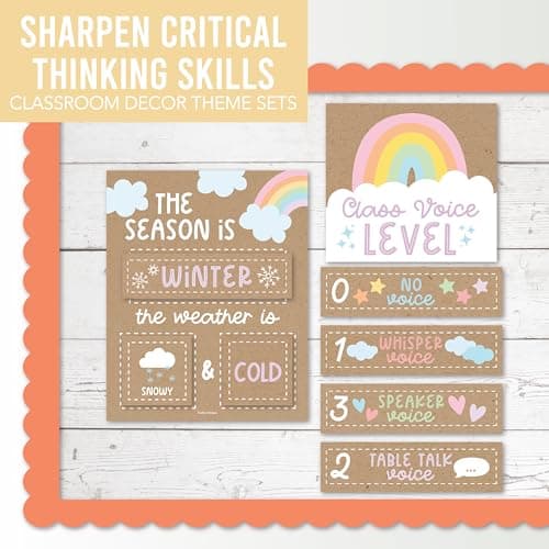 Hadley Designs Classroom Calendar Set Bulletin Board Decorations - Kraft School Calendar for Classroom Decor, Kindergarten Preschool Elementary Teacher Must Haves, Homeschool & Daycare Essentials - Thumbnail 6