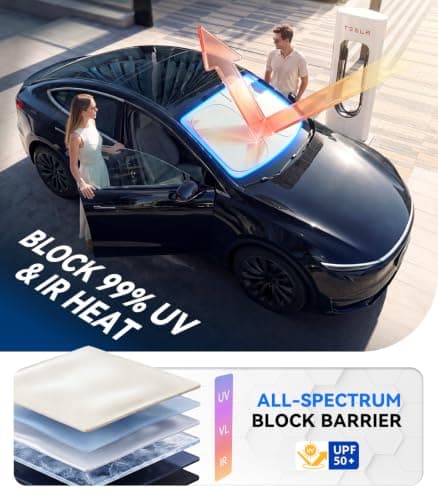 Nmoiss Ice Silk Air-Cooled Car Windshield Sun Shade, [Enjoy Superior Coolness & Comfort] 84.2% Heat Insulation UPF>50 UV Block, Interior Protection, Universal Fit for Car SUV Truck Accessories, XL - Thumbnail 3