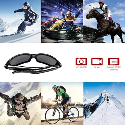 Limiete 1080p HD Camera Sunglasses – Hands-Free Video Glasses with Motion Detection/No Wi-Fi Needed/Supports up to 512GB MicroSD/Lightweight Solid Frame/USB Charging Cable Included - Thumbnail 6