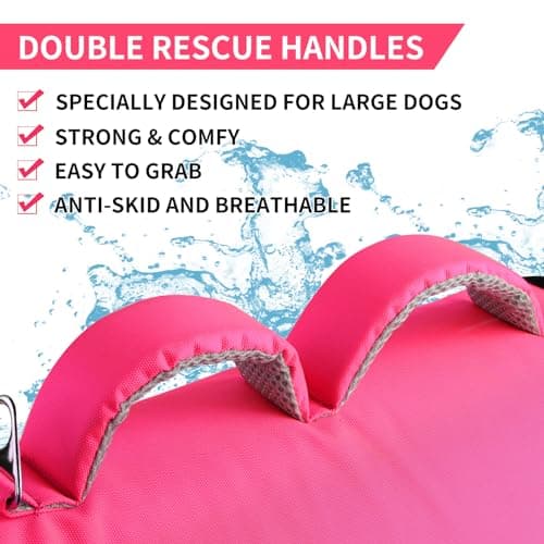 Doglay Dog Life Vest, Dog Life Jacket with Double Rescue Handles and Reflective Stripes, Adjustable High Visibility Swimming Safety Vest, Pet Life Preserver Lifesaver for Small Medium Large Dogs - Thumbnail 3