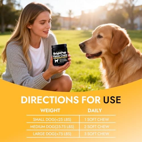 Bright Pup Dog Vision Chews - Eye Health Supplement for Dogs, Bilberry, Omega-3, Vitamins A, C & E, Supports Vision Clarity & Eye Health, Bacon Flavor, 30 Soft Chews(1PC) - Thumbnail 5