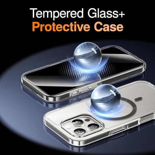 SMARTDEVIL for iPhone 16 Pro Case with 2 Screen Protectors, [Compatible with Magsafe][Anti-Yellowing][Military-Grade Protection] Shockproof Slim Magnetic Phone Case with Black Border Design - Thumbnail 6