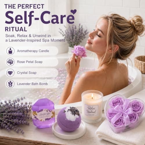 BodyRefresh Birthday Gifts for Women, 12-Piece Gift Basket with 40oz Tumbler & Soft Blanket, Luxury Spa Gift Set for Mom Wife Her, Thinking of You Gifts & Get Well Soon Gift Basket - Thumbnail 5