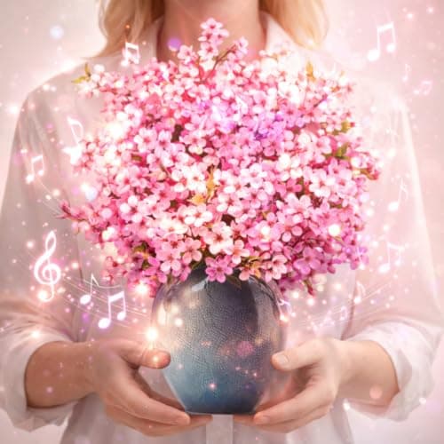 APOTODITO Cherry Blossom Card with Lights and Music, Mother’s Day Card Valentine’s Day Card for Women Mom Wife - Image 1