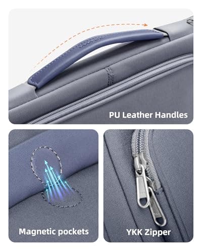 360 Protective Laptop Case,16-inch MacBook Pro M4/M3/M2/M1 Pro/Max, Water-Resistant Laptop Bag Sleeve with Accessory Pocket (Grey) - Thumbnail 5