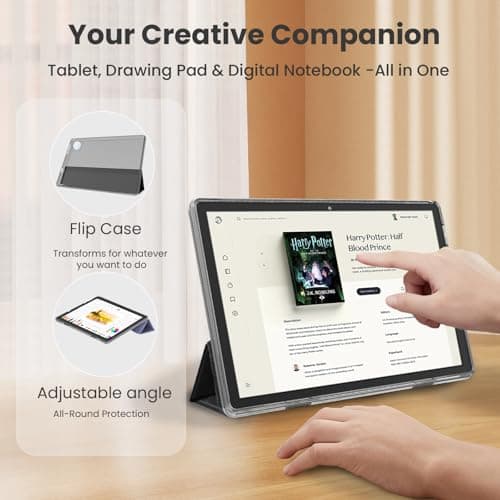 Tablet, 11-inch Android 15 tablets, 20GB+128GB+1TB expansion, Octa-core, 8000mAh large-capacity battery, 5G/2.4G WiFi6, GPS, Bluetooth 5.0, 5MP + 8MP dual cameras, Widevine L1, protective case - Black - Thumbnail 4