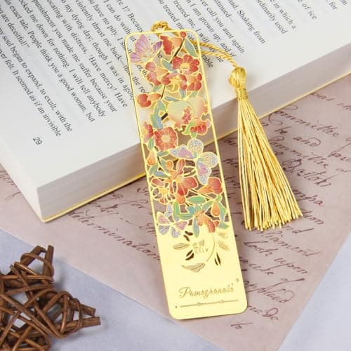 HOMTEK 3pcs Metal Flower Bookmarks with Tassel, Hollow Butterfly Theme Book Marks for Reading Women, Cute Book Markers for Book Lovers Writers Readers Children Teens Women Teachers Students (Style A) - Thumbnail 4