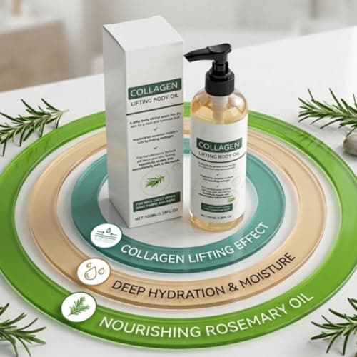 Collagen Lifting Body Oil | Collagen Oil for Skin & Body | Deep Hydration & Anti-Aging | After Shower & Daily Care | Silky Texture, Lightweight & Non-Greasy | Neck, Arms, Legs, Belly Care | 3.38 Fl Oz - Thumbnail 5