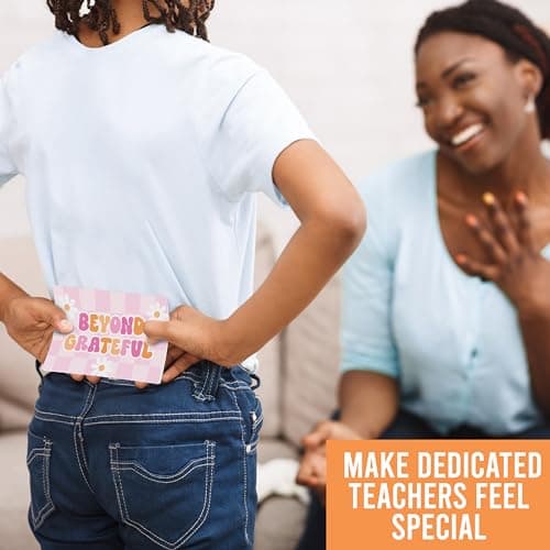 Hadley Designs 24 Teacher Thank You Cards with Envelopes - 6 x 4 Teacher Appreciation Cards Bulk, End of School Year, Graduation 2026, Teachers Appreciation Week, Thank You Teachers Card from Student - Thumbnail 4