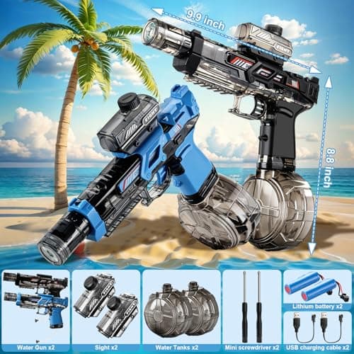 Altoance Electric Water Gun for Kids, Automatic Squirt Gun with LED Light & Sound - Thumbnail 4