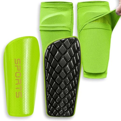 LPONJAR Soccer Shin Guards for Kids Youth Adults - Shin Pads and Sleeves with Optimized Insert Pocket for Boys Girls Men Women for Football Games - Protective Soccer Equipment - Image 1